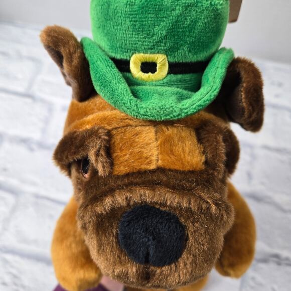 NWT Pallypaws St Paddy's Day Dog Toy Irish Derby Hat Shamrock Bowtie 13 inch - Picture 8 of 10